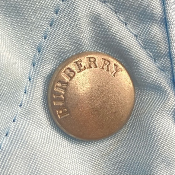 BURBERRY Diamond Quilted Jacket, Nova Check Lining, Light Blue XS - Picture 7 of 15